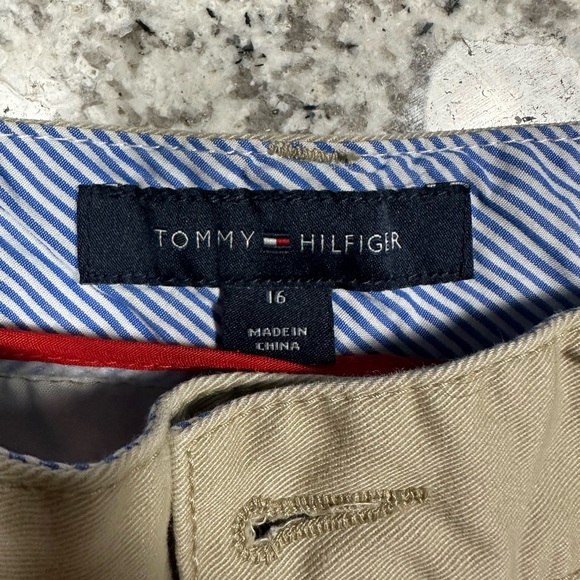 Tommy Hilfiger Boys Pants Size 16 Regular Khaki Tan Flat Front - Picture 7 of 8